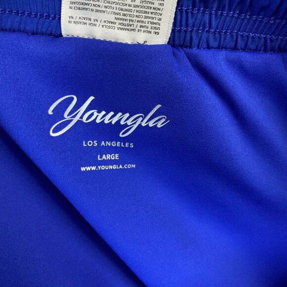 YoungLA W 153 Swift Shorts Womens Size Large Royal‎ Blue W153 Waist 32 Inseam 4" - Picture 10 of 12